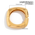 Detailed size specifications for gold pleated bangle with 5.5cm diameter and 68.6g weight - Square Folded Style (2629-Gold)