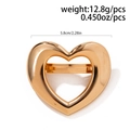 Fermaglio per capelli a cuore dorato lucido con finitura metallica e misura 5,8 cm - Cuore Singolo Cavo (0039-Oro)
