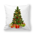 Square white pillowcase with colorful Christmas tree and gift boxes pattern print - Gift Box Christmas Tree (6) / 18x18 Inch