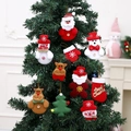 10-teiliges Weihnachts-Stoffanhänger-Set mit Weihnachtsmann und Schneemann - 10 Stück Pro Packung [je 1 Stück Von Jedem Der 10 Designs]