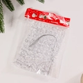 Set de 12 carámbanos de acrílico transparente con cuerdas plateadas para árbol de Navidad - Gota de Hielo Transparente