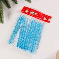 Adornos de carámbanos de acrílico azul retorcido para árbol de Navidad con su empaque - Gota de Hielo Azul