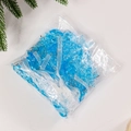 Five-piece blue acrylic snowflake ornaments with ribbons for Christmas tree decoration - Blue