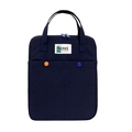 Dunkelblaue 14-Zoll Laptoptasche mit bunten Druckknöpfen und Doppelreißverschluss - Blau (Tablet-Version)