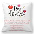 Federa in pelle di pesco con stampa Love Forever e design con alfabeto personalizzabile - Stile Tabella dei Caratteri Love Forever