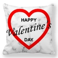 Valentine's Day heart pillowcase with marble texture and Happy Valentine's Day print - Marble Texture Valentine's (34)