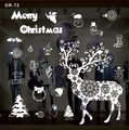 Stickers de Noël blancs avec texte Merry Christmas, rennes et motifs festifs variés - Style Flocon de Neige Blanc Renne (DR-72)