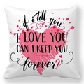 Détail de la taie d'oreiller avec graffiti cœur rose et texte manuscrit romantique - Texte de Graffiti Coeur Rose (4)