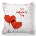 Détail de la taie d'oreiller Happy Valentine's Day avec sucettes en cœur et tissu doux - Sucettes Coeur Rouge Happy (12)