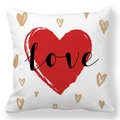 White heart throw pillow cover with red heart pattern and black love lettering detail - White Base Red Black Color (32)