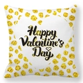 Valentine's Day pillow case with gold glitter leopard heart and artistic lettering - Gold Glitter Leopard Border Heart Style (36)