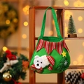 Sacchetto regalo di Natale con orso polare 3D e albero in feltro verde festivo - Stile Orso Verde