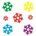 Macro detail of colorful snowflake static window decals in various sizes and colors - Christmas Snowflake (06) / 12x16cm