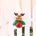 Addobbo natalizio con renna di peluche e campanello rosso con cordino dorato - Cervo / Campanello Rosso / Marrone Rosso