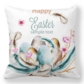Dettaglio della stampa Happy Easter con uova colorate e fiori di ciliegio sulla fodera - Uovo di Ciliegio Rosa (6)