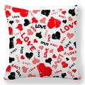 Valentine's heart pillowcase with artistic LOVE typography and colorful heart patterns - Graffiti Style Full Print Love Style (36)