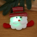 LED Santa Claus brooch with sequined hat and plush beard for Christmas decoration - Colorful New Glowing Santa Claus Style