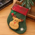 Calza di Natale in feltro con simpatico design a renna 3D e dettagli di fiocchi d'oro - Piccolo