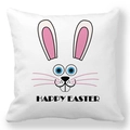 Λεπτομέρεια από μαξιλαροθήκη με σχέδιο Happy Easter και πρόσωπο λαγού σε λευκό φόντο - Στυλ με Μεγάλη Φάτσα Κουνελιού σε Λευκό Φόντο (29)