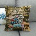 Macro detail of linen pillowcase with retro Alice themes and printed fantasy text - Alice Fantasy (7)