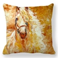 Housse de coussin peinture à l'huile cheval blanc aquarelle aux tons chauds sur fond blanc - Motif de Cheval Blanc Élégant à Crinière Blanche Fluide (20)