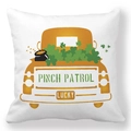 Fodera per cuscino San Patrizio in pelle di pesca con camion e motivo trifoglio - Camion Pinch Patrol (Style-38)