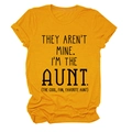 Close-up of ginger yellow t-shirt with black bold text for the cool fun favorite aunt - S / Mustard Yellow (Black Text)