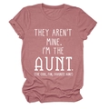 Close-up of funny white text print on a dusty rose cotton blend women's crew neck t-shirt - S / Rose Gold (White Font)