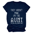 Detail of navy cotton t-shirt featuring white slogan print and rolled sleeve cuffs - S / Navy Blue (White Font)
