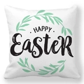 Easter bunny egg pillow cover with green wreath and Happy Easter floral print - Happy Easter Wreath (37)