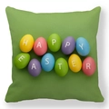 Πράσινη μαξιλαροθήκη Happy Easter με πολύχρωμα αυγά και εορταστικό κείμενο - Στυλ με Γράμματα σε Αυγά και Πράσινο Φόντο (35)