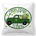 Federa di San Patrizio con motivo di camion verde vintage e trifogli fortunati - Camion Trifogli Appena Raccolti (Style-30)