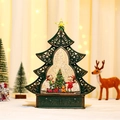 Boule de Noël musicale en forme de sapin avec neige, lumières et figurines d'enfants - Forme d'Arbre en Fer Elfe Non Rotatif (Lumière Musique)