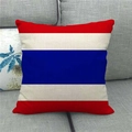 Linen pillowcase featuring the Thailand flag design on a gray fabric sofa cushion - Vintage Thailand Flag Style(3)