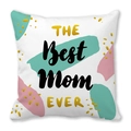 Detail of the soft peach skin fabric texture on the Best Mom Ever pillow cover - Best Mom Text Style (2)