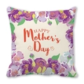 Detail of Happy Mother's Day peach skin pillowcase with colorful floral border design - Colorful Floral Border (11)