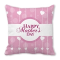 Dettaglio della federa per la festa della mamma con strisce rosa, pois e cuori - Cuore a Pois con Strisce Rosa (20)