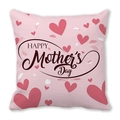 Dettaglio federa pelle di pesca con cuori rossi e scritte artistiche HAPPY Mother's DAY - Stile Multi-Cuore Lucido Rosa (30)
