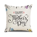 Close-up of Mother's Day linen pillowcase featuring colorful floral patterns and text - Colorful Polka Dots Hand-painted Floral (Style 10)