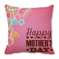 Happy Mother's Day pillowcase with pink polka dots and vibrant floral design - Pink Polka Dot Color Floral (22) / 18x18 Inch