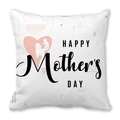 Happy Mother's Day peach skin pillowcase with heart and mother-child silhouette - 18x18 Inch / White Background Mother Child Silhouette Style (21)