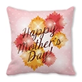 Federa per cuscino Festa della Mamma rosa con fiori e scritta Happy Mother's Day - Stile Floreale Geometrico Rosa (2)