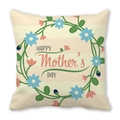 Square Mother's Day peach skin pillowcase with pink stripes and floral Happy Mother's Day print - Pink Striped Floral (22)