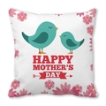 Housse de coussin Fête des Mères en peau de pêche avec oiseaux bleus et motifs floraux - 45x45 cm / Cartoon Birds Pair Style (23)