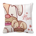 Kissenbezug mit Cartoon-Hunden und Love Mom Aufdruck für den Muttertag Deko - Cartoon Hund Druck (27) / 45x45 cm