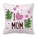 Housse de coussin rose fête des mères avec texte I Love MOM et motifs floraux - 45x45 cm / Style Floral I LOVE MOM (27)