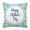 Federa per cuscino Festa della Mamma blu Tiffany con cuori floreali e scritta augurale - Cuore Floreale Blu Tiffany (27)