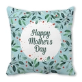 Blue Mother's Day peach skin pillowcase with green leaves and red berry patterns - Light Blue Leaves Red Berries (28)