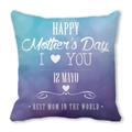 Square Mother's Day pillowcase in blue-purple gradient with I Love You Best Mom text - 18x18 Inch / Blue Purple Gradient Best Mom Style (32)