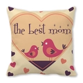 The best mom square peach skin pillowcase with red birds and heart motif in purple - Light Beige Two Red Birds (31)